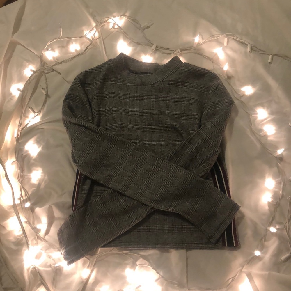 Long sleeved plaid shirt